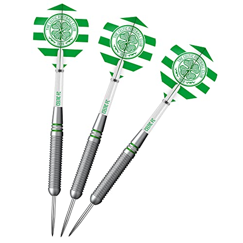 FOCO Offizielles Lizenzprodukt des Celtic Football Club Boys FC Stahlspitze, Messing-Darts, Standard-Flights, 22 g (D1413) von FOCO