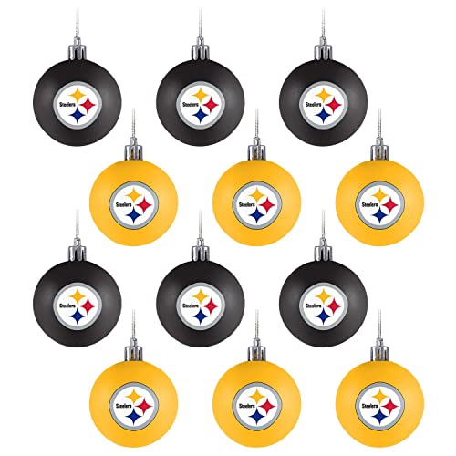 FOCO Pittsburgh Steelers 12er Set Xmas NFL Weihnachtskugeln von FOCO