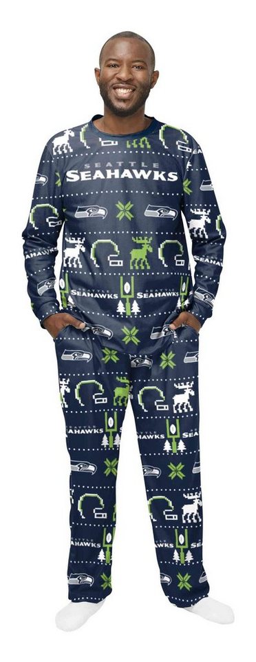 FOCO Schlafanzug NFL Seattle Seahawks Ugly Pajama Schlafanzug von FOCO