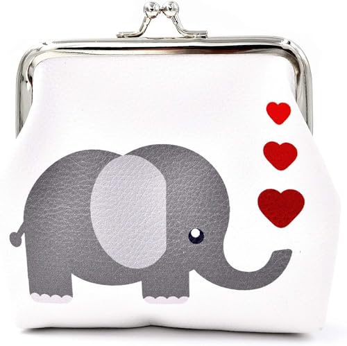 Leder Münze Geldbeutel Cute Animal Elephant Wallet Bag Change Pouch Geschenke für Frauen Kinder Mädchen Key Holder von FOKAI