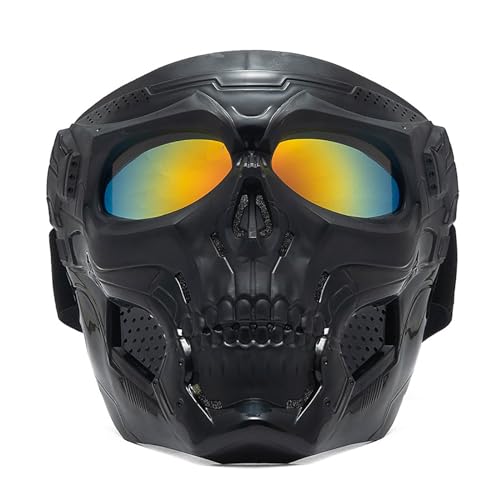 FOLODA Abnehmbare Motorrad-Schutzbrille, Staubschutz, winddicht, Gesichtsreitbrille, Staubschutz, verstellbare Outdoor-Brille von FOLODA