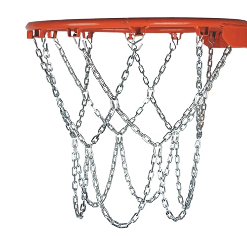 FOLODA Robustes Basketballnetz, Ersatz-Stahlkettennetz für Basketballkorb, Standard-Kette, Basketballnetz, Basketballnetz von FOLODA