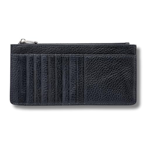 FOMAX Damen Echtleder Geldbörse mit Handyfach, 20 Kartenfächer, großes Reißverschlussfach, Münzfach, Elegantes Design, Damen Portemonnaie von FOMAX