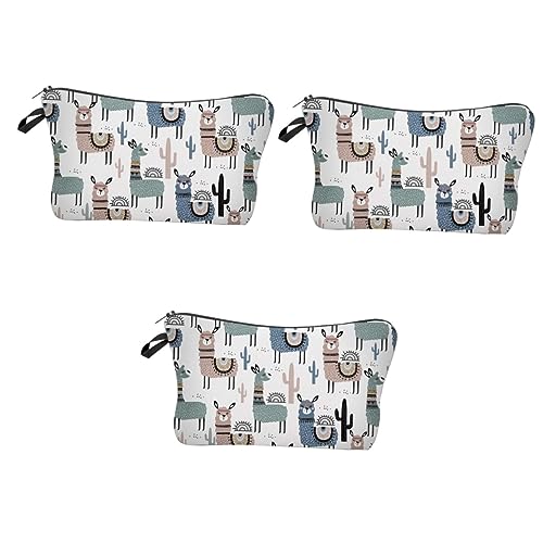 FOMIYES Kulturbeutel 3 STK Alpaka-Kosmetiktasche Waschbeutel Reißverschlusstasche Reise-Organizer-Tasche Kosmetik Veranstalter Große Tragetasche Reisen Polyester wasserdichte Tasche von FOMIYES