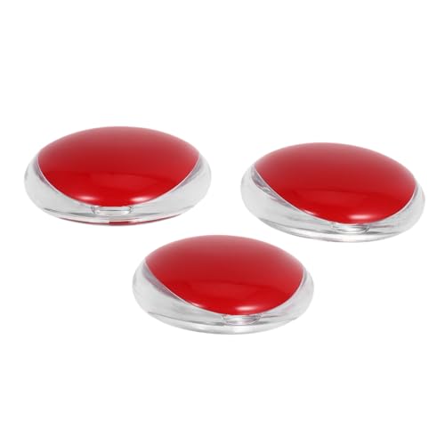 FOMIYES 3 Stück Teiliges Kompaktes Make-up Spiegel Leere Puderbox Wimpernhalter Tablett Tragbarer Kosmetik Organizer Leichter Reise-Make-up Behälter Rotes Design von FOMIYES