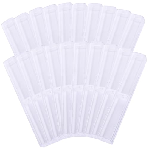 FONDOTIN 20 Stück Teiliges Transparente Stiftbox aus Robustem Kunststoff Kratzfestes Durchsichtiges Design mit Sicherem Verschluss zur Stifteaufbewahrung Schutz vor Abrieb Praktische Pen von FONDOTIN