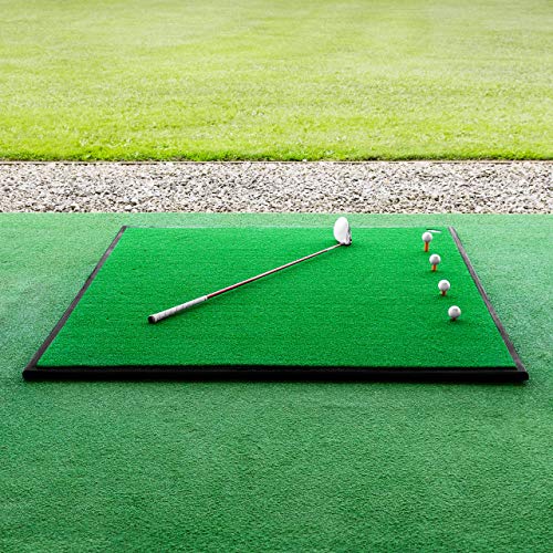FORB Golf Driving Range Matte – 30mm Golf Kunstrasen – Golf Matte mit optionaler Gummiunterlage | Golf Abschlagmatte | Rasen Matte | Abschlagmatte Golf (Matte + Golfballschale + Gummiunterlage) von FORB