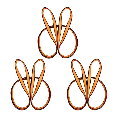 FORBELL Nylon Kletterschlinge, 18mm Nylon Sling Runner für Klettern, Schaukeln, Baumarbeiten, Outdoor-Aktivitäten (120 cm, Orange (3 Stück)) von FORBELL