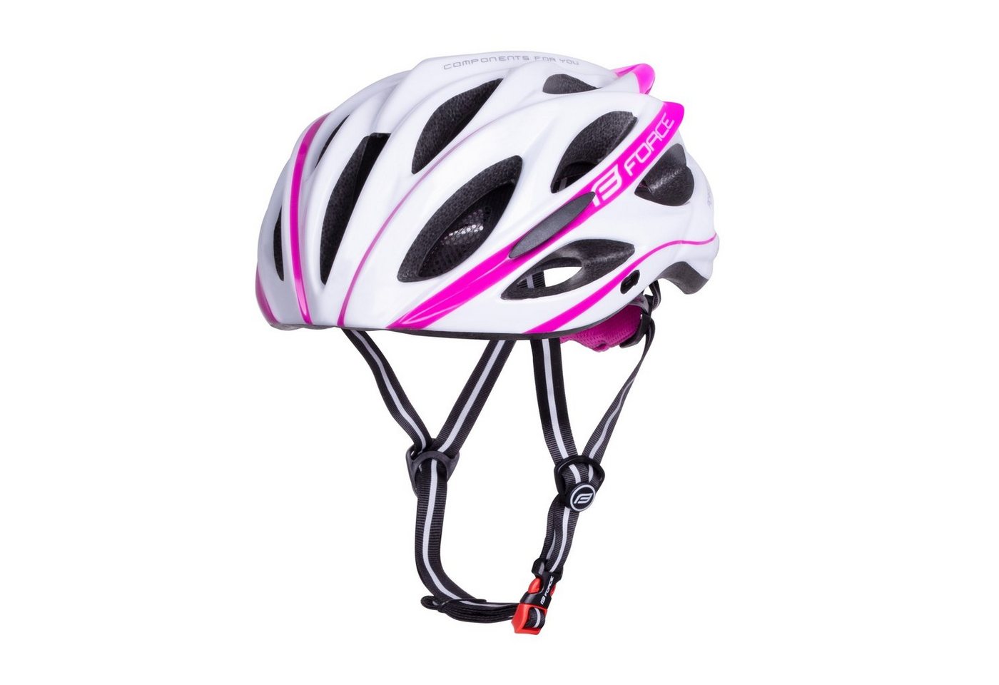 FORCE Fahrradhelm Helm FORCE BULL weiß-pink Gr L-XL von FORCE