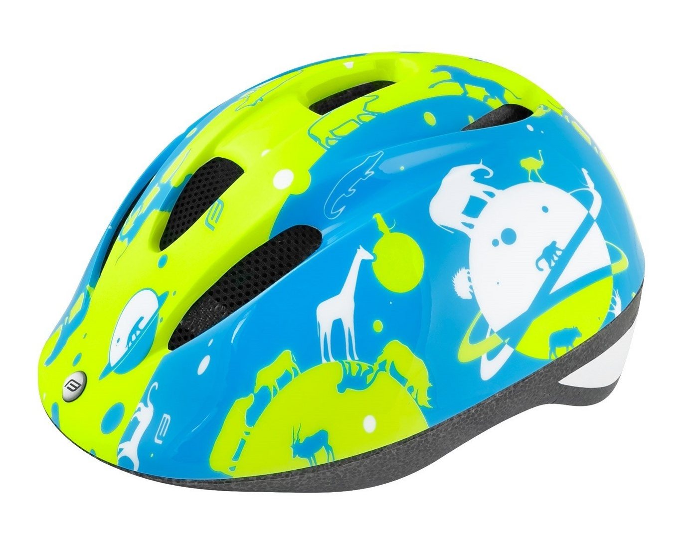 FORCE Fahrradhelm Helm FORCE FUN PLANETS child fluo-blue S von FORCE
