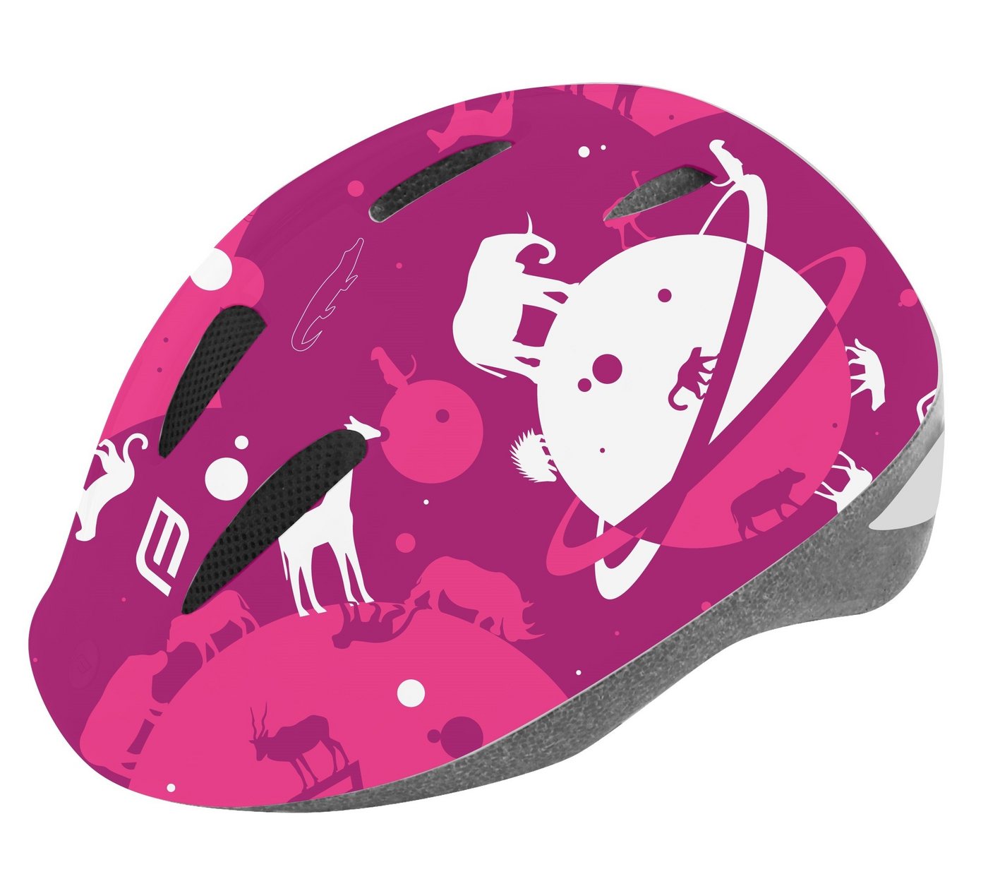 FORCE Fahrradhelm Helm FORCE FUN PLANETS child pink-weiss M von FORCE