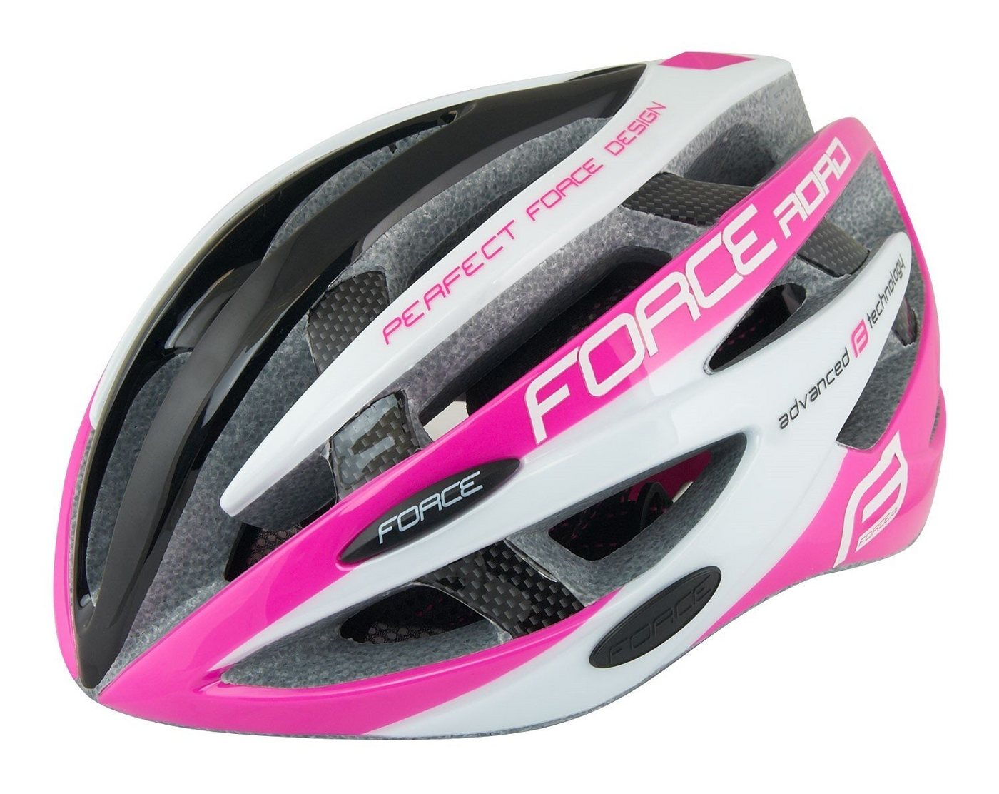FORCE Fahrradhelm Helm FORCE ROADpink-white and a little black L - XL von FORCE