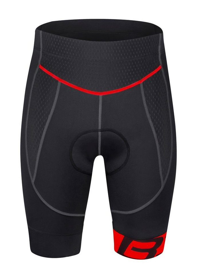 FORCE Fahrradhose shorts FORCE B30 schwarz-rot von FORCE
