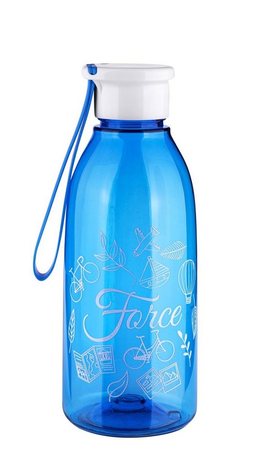 FORCE Trinkflasche Flasche FORCE DROP 0,6 l transparent blau von FORCE