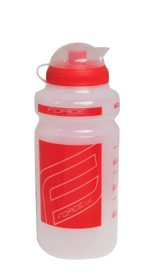 FORCE Trinkflasche Flasche FORCE F" 0.5 l. rot+ durchsichtig" von FORCE