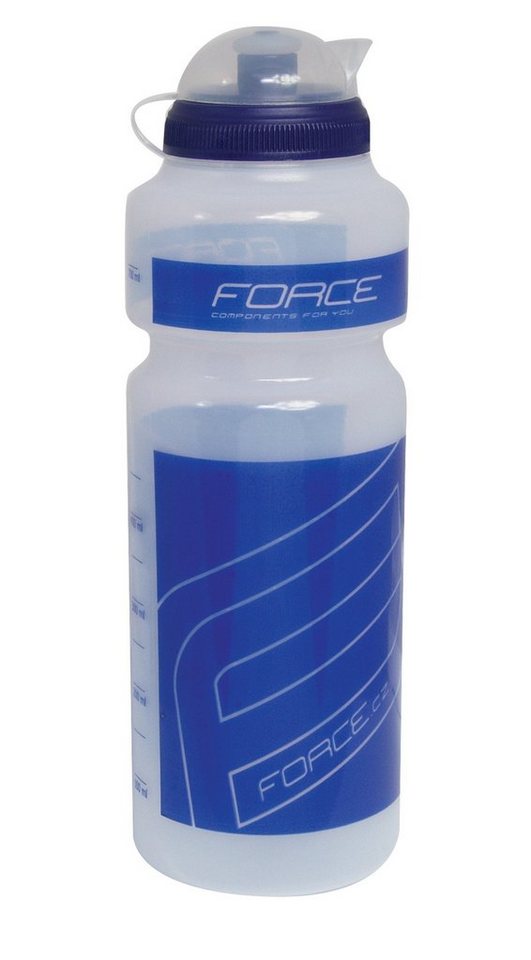 FORCE Trinkflasche Flasche FORCE F" 0.75 l blau und durchsichtig" von FORCE
