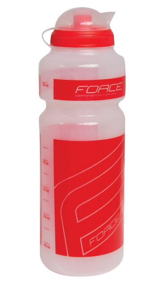 FORCE Trinkflasche Flasche FORCE F" 0.75 l. dursichtig und rot" von FORCE