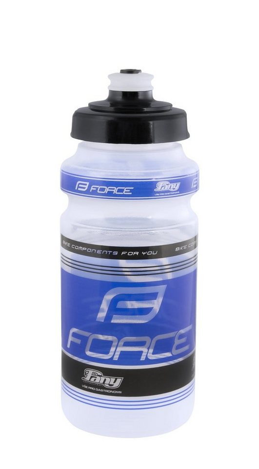 FORCE Trinkflasche Flasche FORCE-FANY 0,5l transparent/blau-schwarz von FORCE