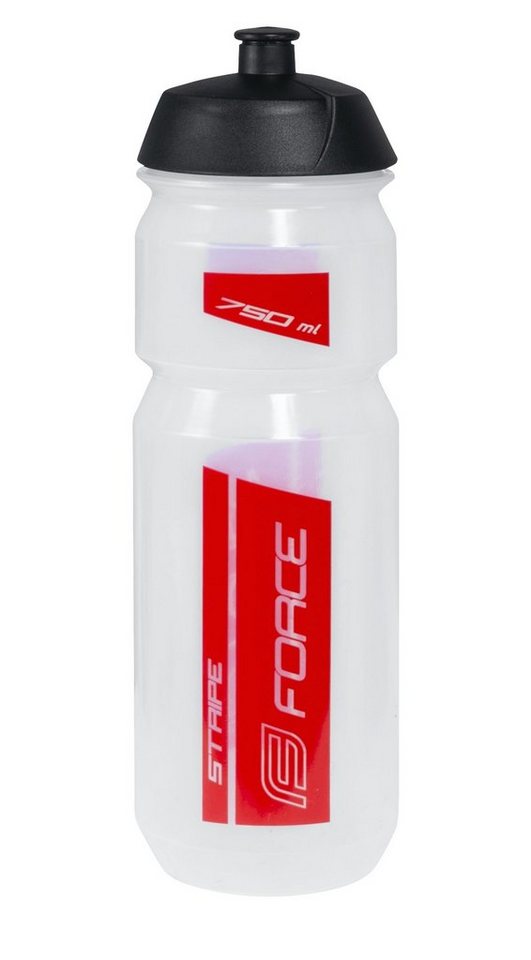 FORCE Trinkflasche Flasche FORCE STRIPE 0,75 l transparent rot von FORCE