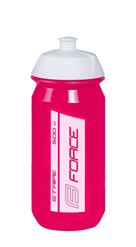 FORCE Trinkflasche Flasche FORCE STRIPE 0.5 l pink-weiss von FORCE