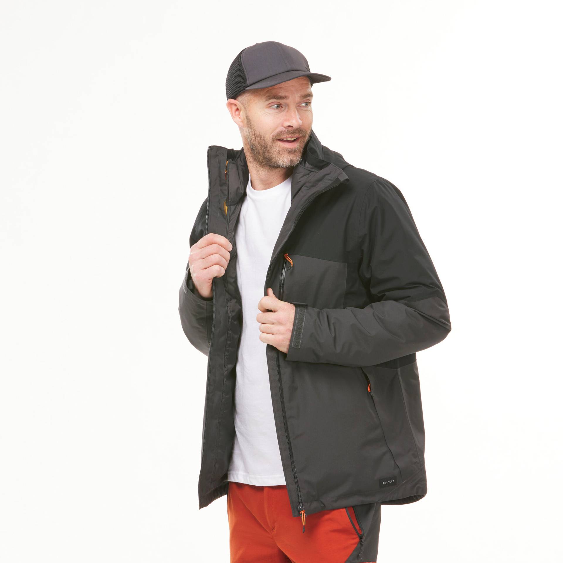 3-in-1-Jacke Herren bis -10 °C wasserdicht - MH500 Mountain grau von FORCLAZ
