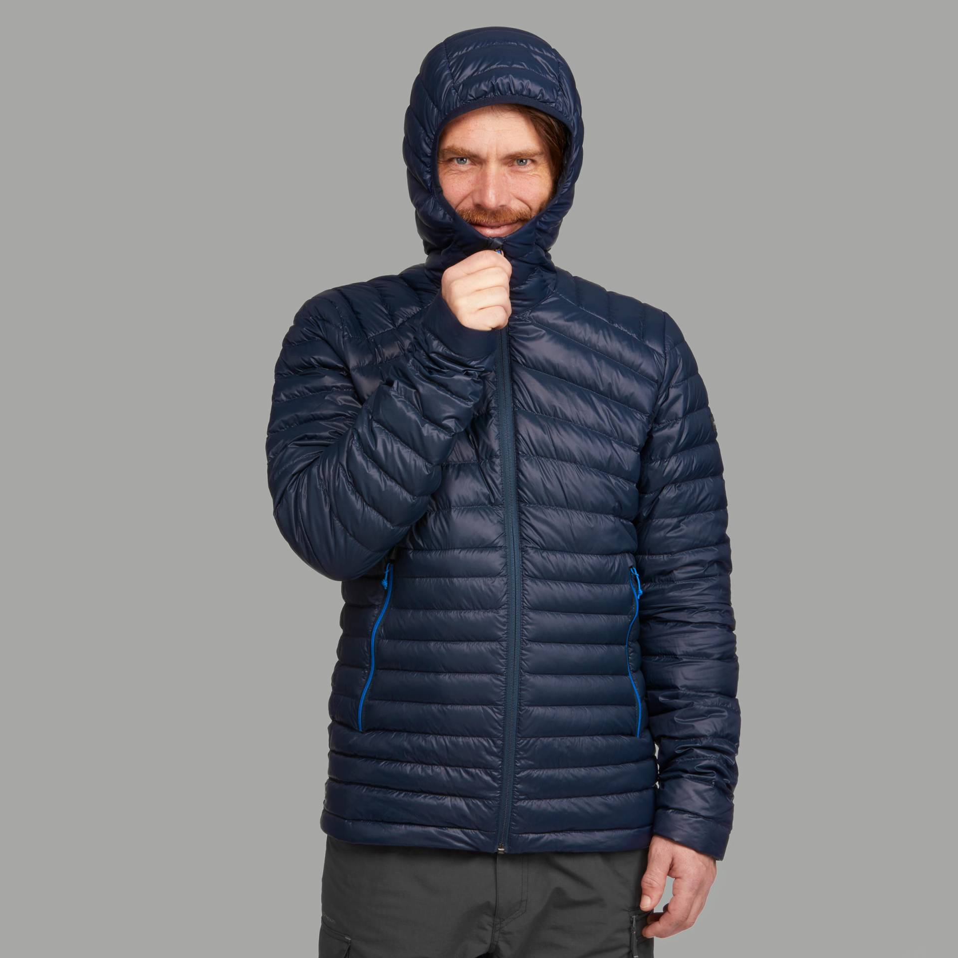 Daunenjacke Herren Kapuze bis -5 °C Trekking ‒ MT100 von FORCLAZ