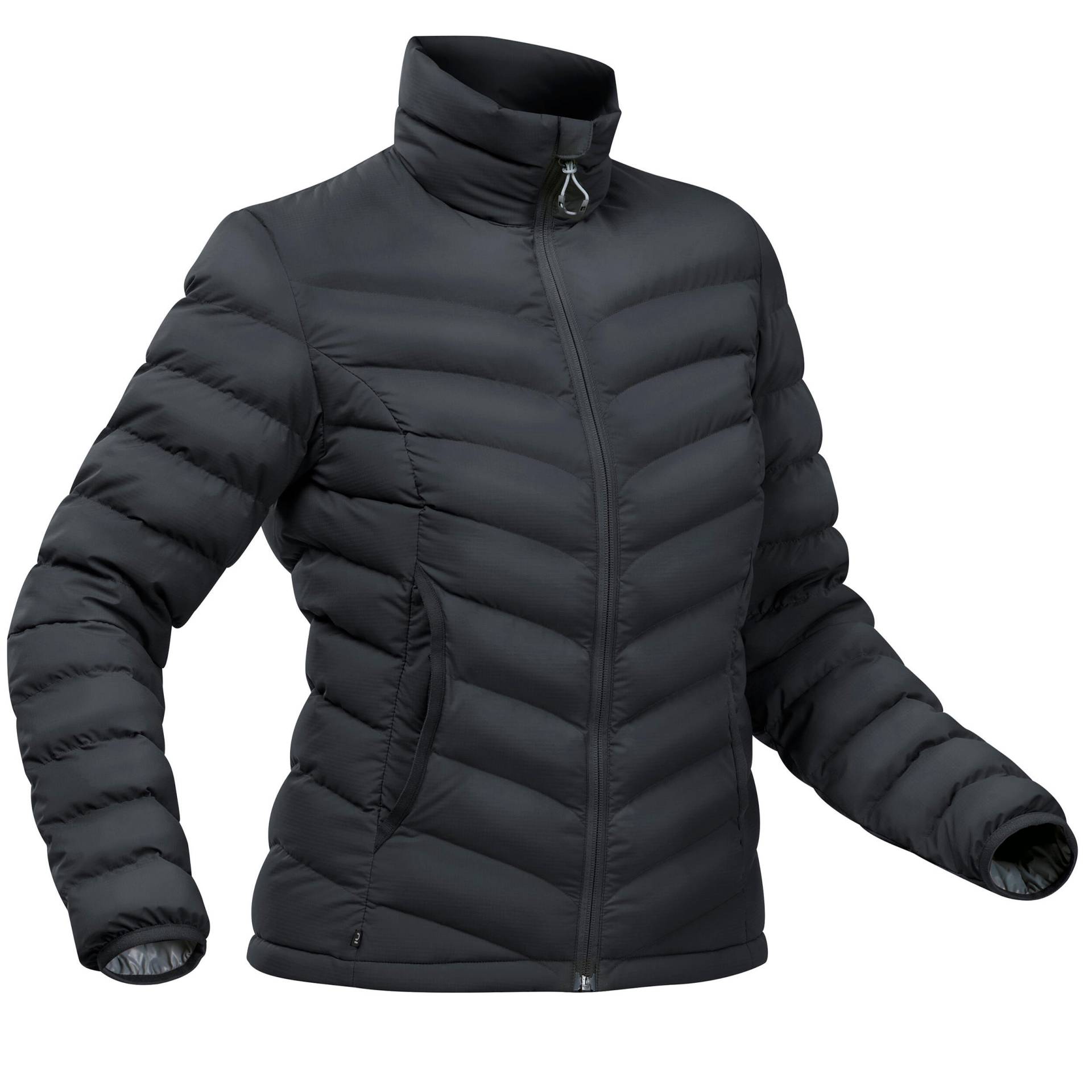 Daunenjacke Damen Komfort bis -10 °C Bergtrekking - MT500 schwarz von FORCLAZ