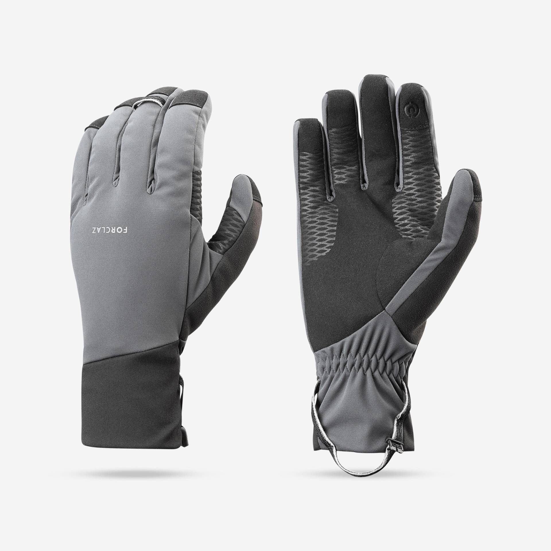 Handschuhe Erwachsene winddicht touchscreenfähig Bergwandern – MT900 grau von FORCLAZ