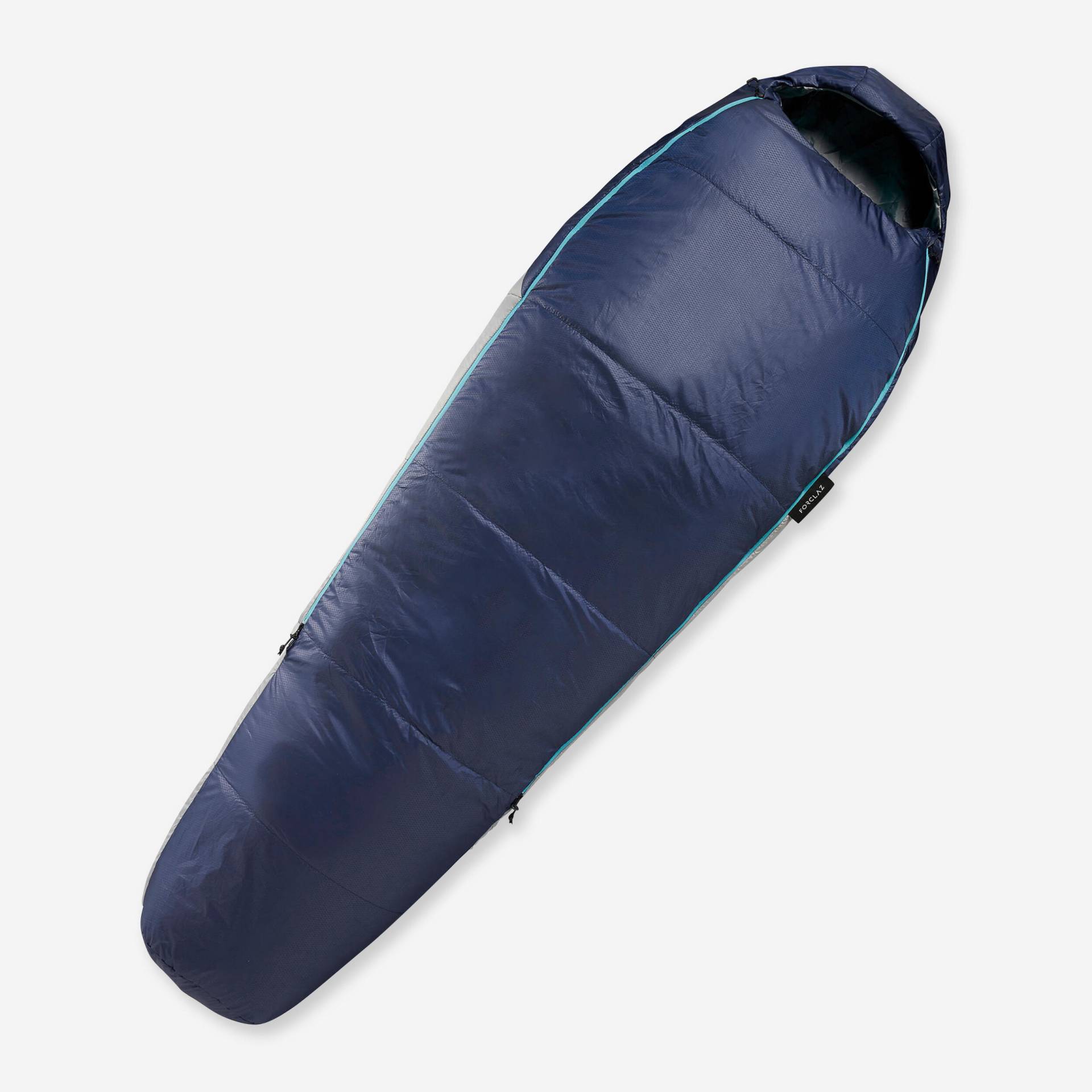 Mumienschlafsack koppelbar - Trek500 15°C Kunstfaser blau von FORCLAZ