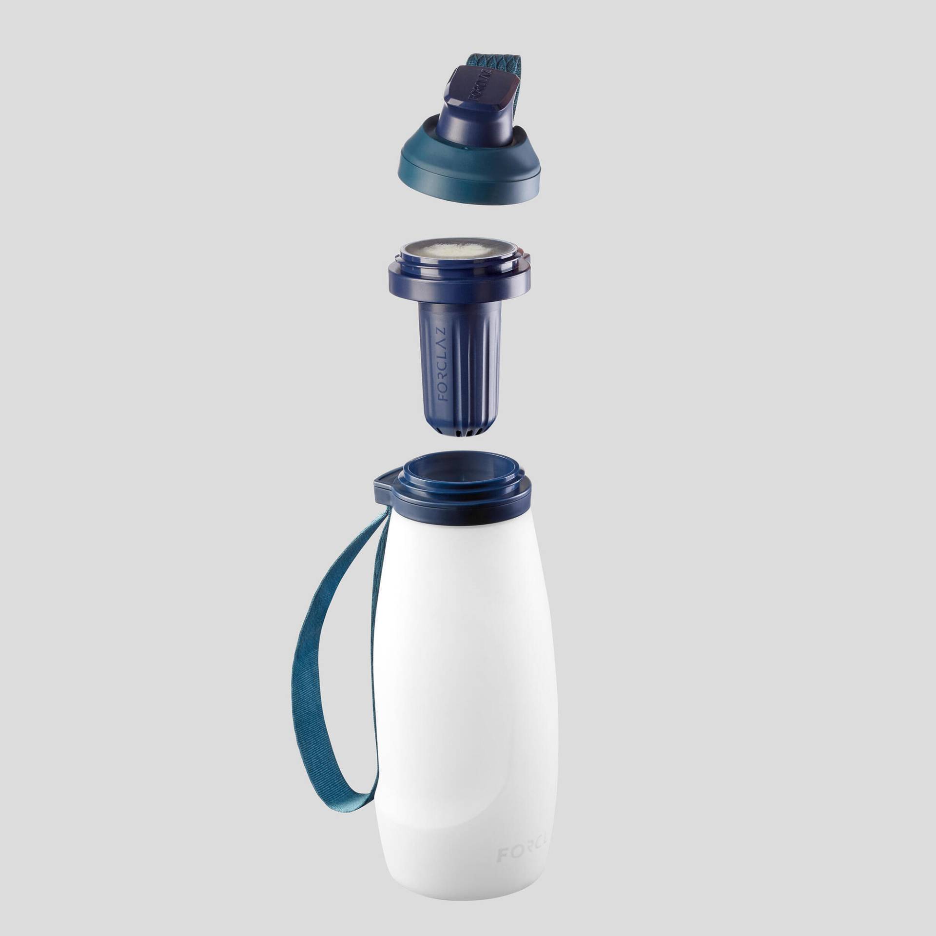 Trinkflasche MT500 mit Wasserfilter weich komprimierbar 1 Liter von FORCLAZ