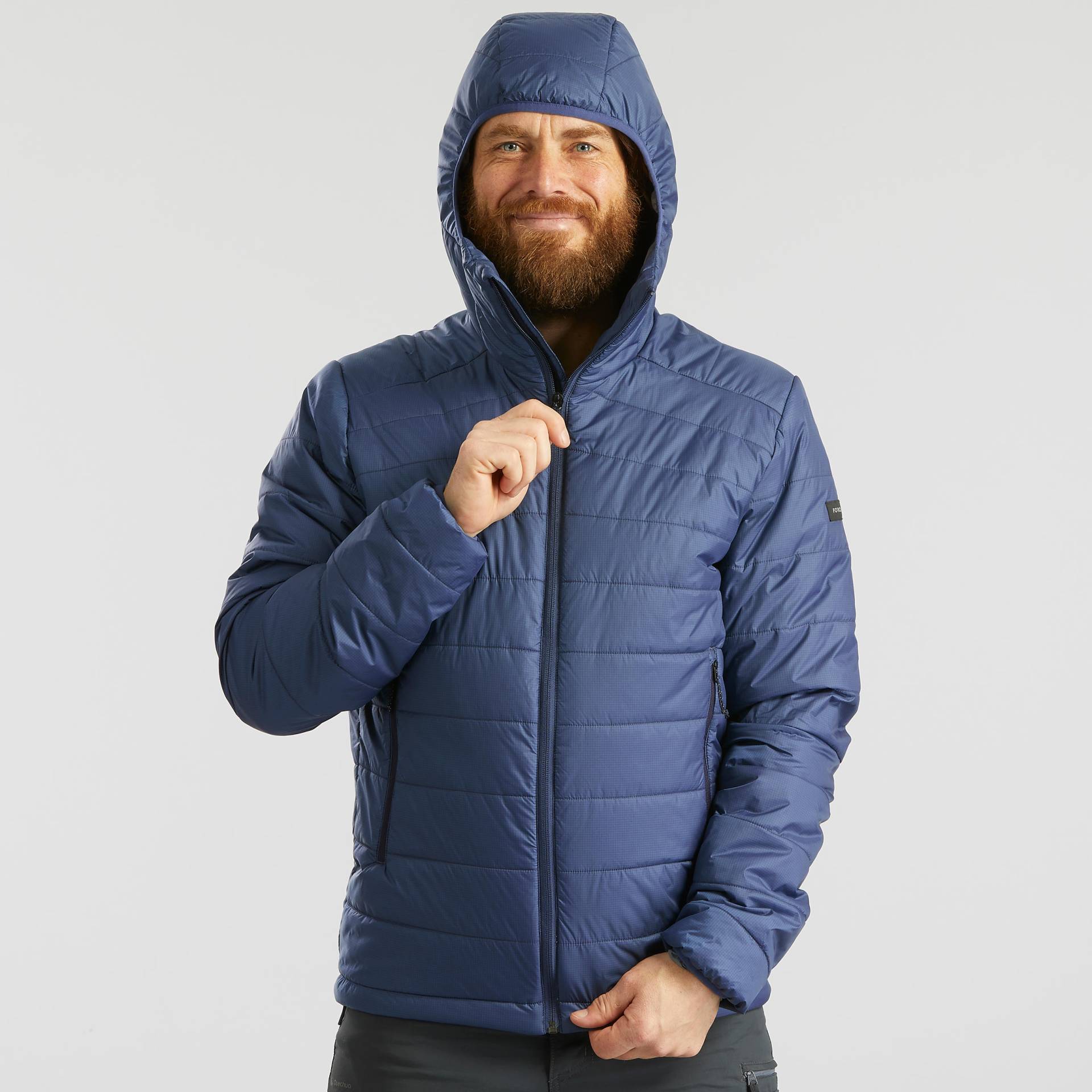 Wattierte Jacke Herren bis -5 °C Kapuze Trekking - MT100 von FORCLAZ