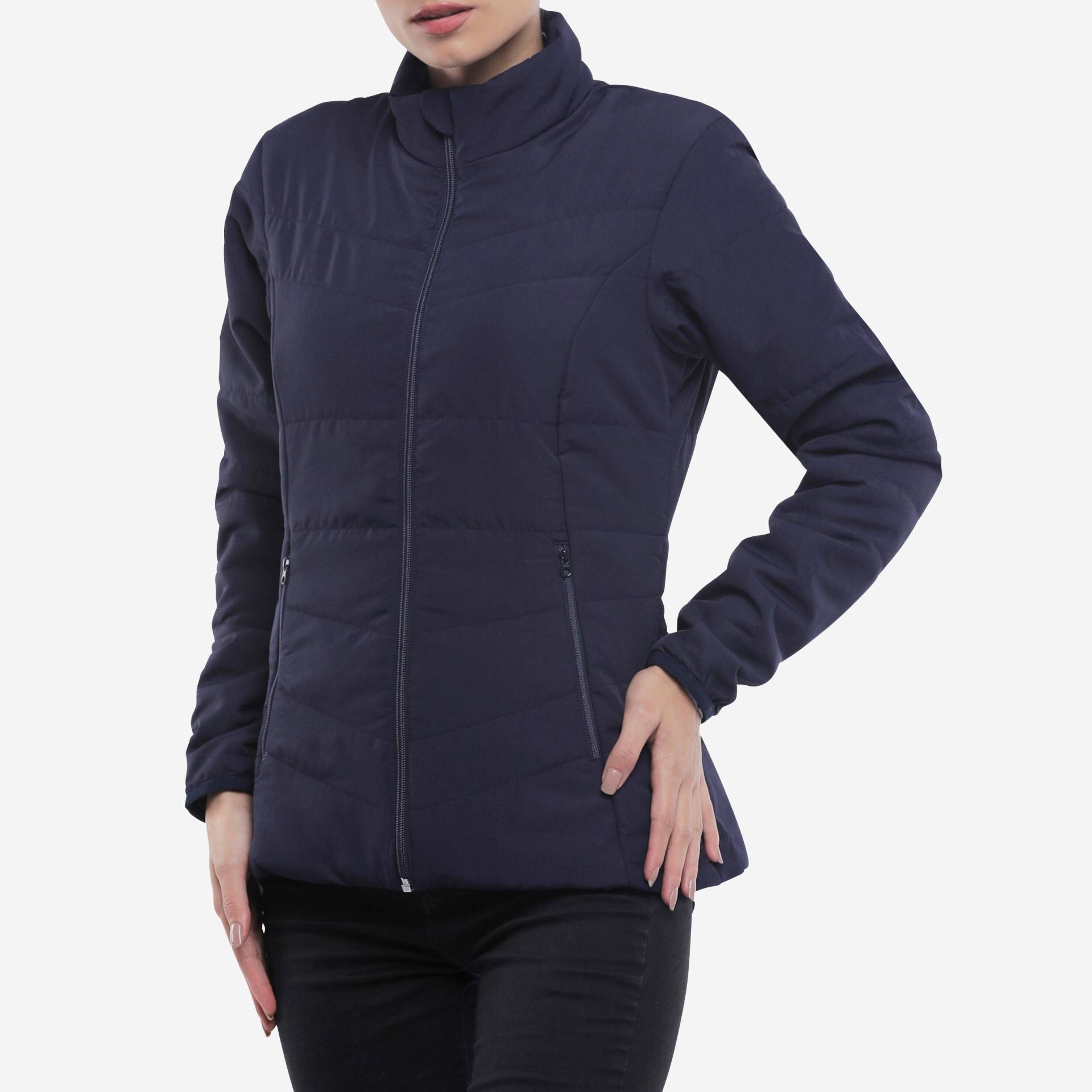 Wattierte Jacke Damen bis 0 °C Bergwandern - MT50 marineblau von FORCLAZ