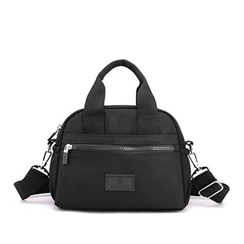 FORKIS Damen-Schultertaschen Damenhandtaschen Umhängetasche Messengerbeutel Einfache Retro -Handtasche-Black von FORKIS