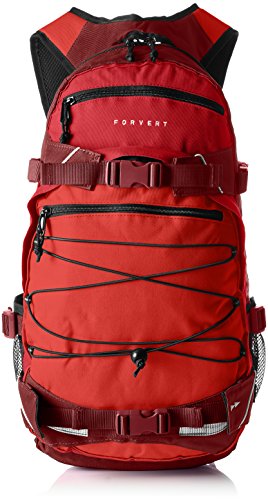 FORVERT Backpack Three Color Louis, Red, 28 x 12 x 47 cm von Forvert