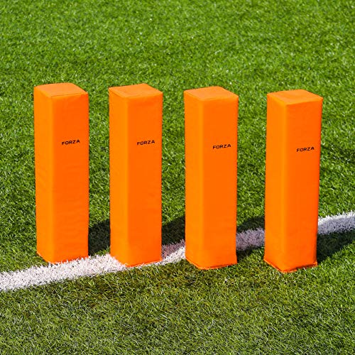 FORZA American Football End Zone Pylone - Ankerlose Torlinie Markierung | Wetterfest & einfach zu reinigen | American Football Ausrüstung (Packung von 4) von FORZA