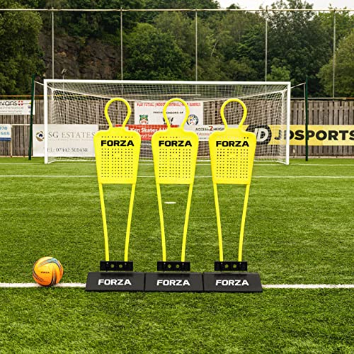 FORZA Astro Fußball-Dummies (Unterlage Werden enthalten) | Freistoß Dummies für Fussball | 3 Größe erhältlich | Eignen Sich für mehrere Oberflächen (Mini, 3er Set) von FORZA