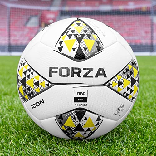 FORZA Fußbälle – Match, Training, Garten und Futsal Bälle – die besten Fußbälle auf dem Markt – fachmännisch konzipiert (FORZA Icon Pro Fußball, Größe 5) von FORZA