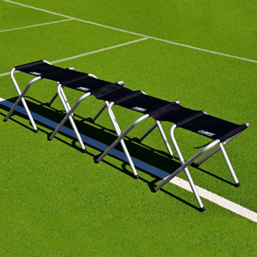 FORZA Fußball Sitzbank (Professionell Modell) – tragbare Aluminium Sitzbank – 3 Größe erhältlich (8-Sitze Teambank) von FORZA