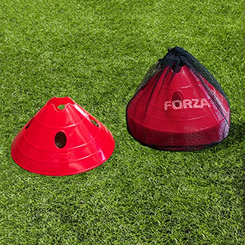 FORZA Fußball Supercone Training Markierungshütchen (Wählen Sie Ihre Farbe aus) (Rot) von FORZA
