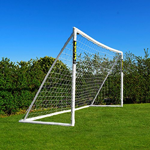 FORZA Fußballtor mit einem Klicksystem – das Fußball-Tor kann das ganze Jahr über bei jedem Wetter draußen Lassen Stehen | Fussballtore für Garten | Fussballtor Kinder (3,7m x 1,8m) von FORZA