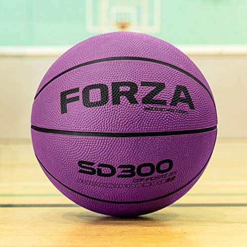 FORZA SD300 Jugendbasketball │ Größe 3, 5, 6 und 7 Basketbälle (Größe 5 | Lila, 10 Stück) von FORZA