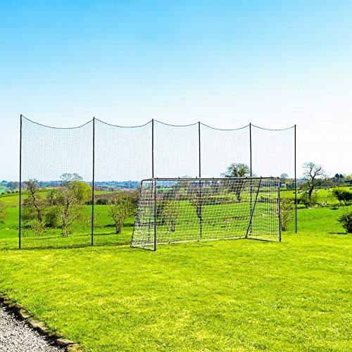 FORZA Stop That Ball™ - Ball Stopp Netz und Pfostensystem mit Bodenhülsen – Multi-Sport Ball Stopp Netz für den Garten, Schule oder Sportsanlagen (Länge 15m) von FORZA