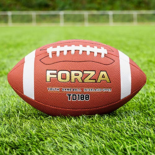 FORZA TD100 American Football Spiel Ball | F-Grip™ Griff Design | Einzeln, 3er-Set, 40er-Set oder 45-Set erhältlich (Youth (12-14-jährigen), 3er-Set) von FORZA
