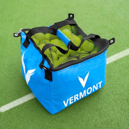 FORZA Vermont Tennisball-Korbtasche | Robuste und tragbare Aufbewahrungstasche mit Netzoberteil für Trainer und Vereine. Bis zu 150 Tennisbälle können Darin aufbewahrt Werden! (Blau) von FORZA