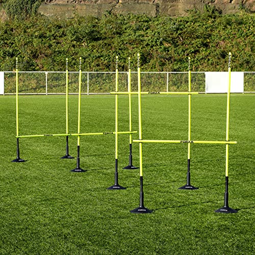 FORZA Verstellbares Hürden | 1,2m oder 1,5m | Sportgeräte | Fußball Training |Hürden für Fussball | Agility Hürden | Trainingsset für Erwachsene und Kinder (1,2m, Mit Gummiunterlagen) von FORZA
