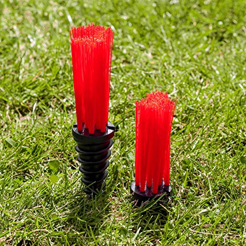 FORZA Rasenmarker Büschel – 25er-Set – Schrauben Sie die Marker Büschel im Boden – in sechs Farben erhältlich (Rot) von FORZA