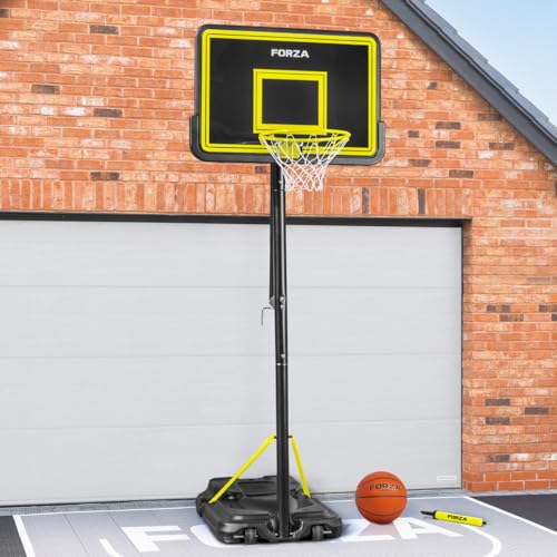 FORZA verstellbares Basketballreifen- und Standsystem | 4 Größen | Basketballkorb & Ständer | Basketball-Reifen (JS305 Profi (Erwachsene Profi), Basketballkorb + Ball + Pumpe) von FORZA