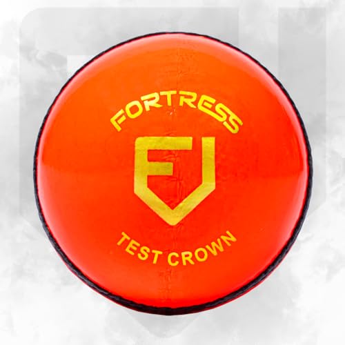 Fortress Royal Crown Cricketbälle – Cricketball aus hochwertigem, handgenähtem Leder – 4 Farboptionen (Orange, Damen - Packung von 1) von FORZA