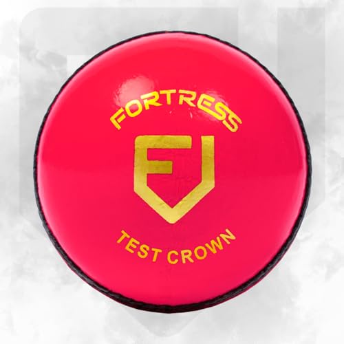 Fortress Royal Crown Cricketbälle – Cricketball aus hochwertigem, handgenähtem Leder – 4 Farboptionen (Rosa, Damen - Packung von 1) von FORZA
