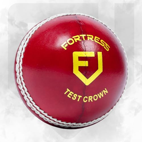 Fortress Royal Crown Cricketbälle – Cricketball aus hochwertigem, handgenähtem Leder – 4 Farboptionen (Rot, Damen - Packung von 1) von FORZA
